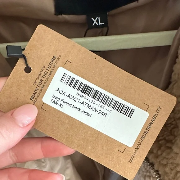 MAN Tan Teddy Jacket for Men - Picture 2 of 2